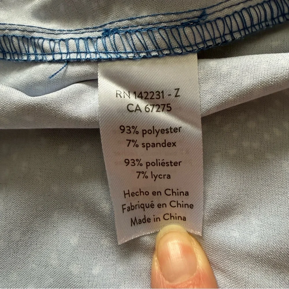 RipSkirt Blue Geometric Wrap Skirt Size L Travel Beach Adventure Skirt‎